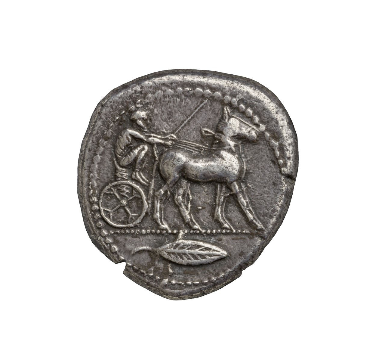 Ancienne pièce de monnaie grecque en argent de Zankle-Messana, 480 av. J.-C. - Greek