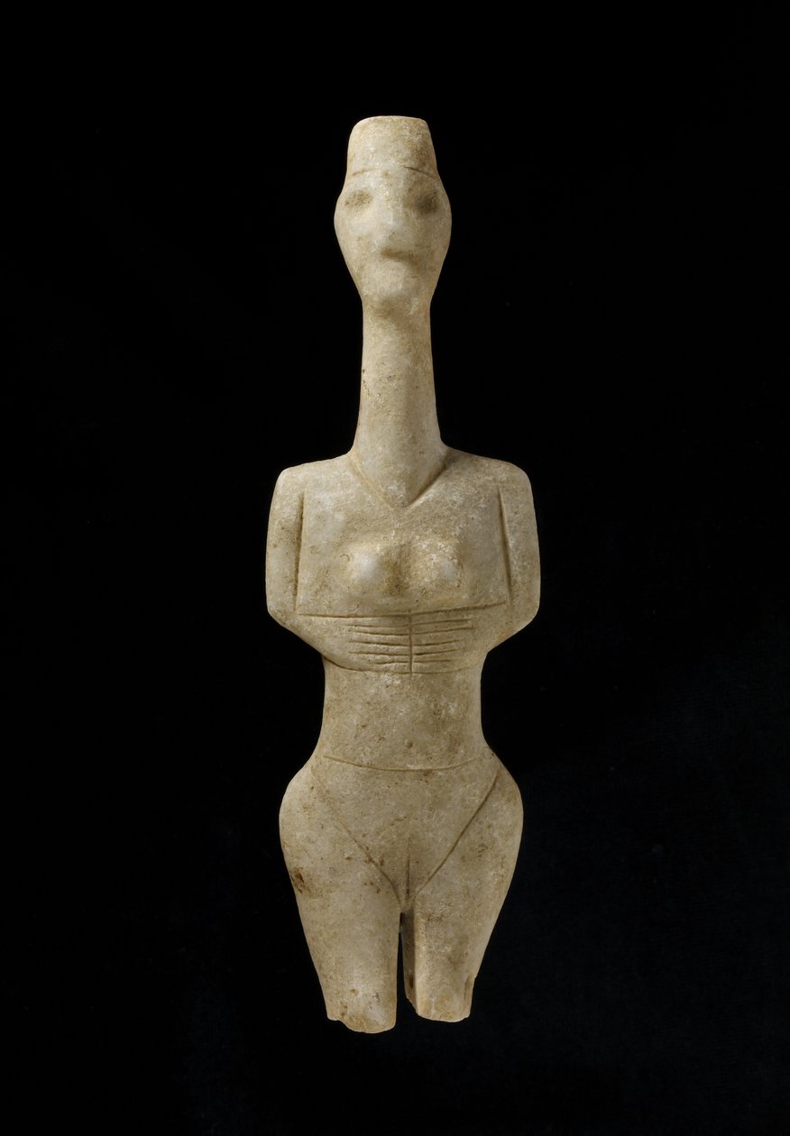 Figurine cycladique, Naxos, c.3000-2000 av. J.-C. - Greek