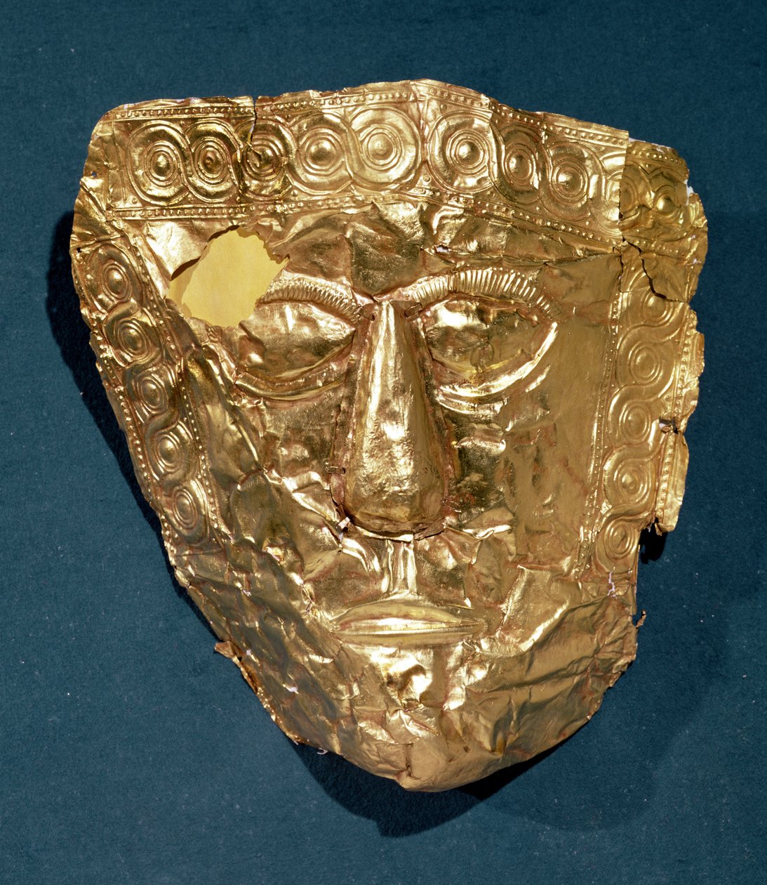 Masque funéraire, de la nécropole de Trebeniste, lac Ohrid, Macédoine - Greek