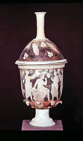 Pyxis avec couvercle, c.200-180 av. J.-C. (céramique) - Greek