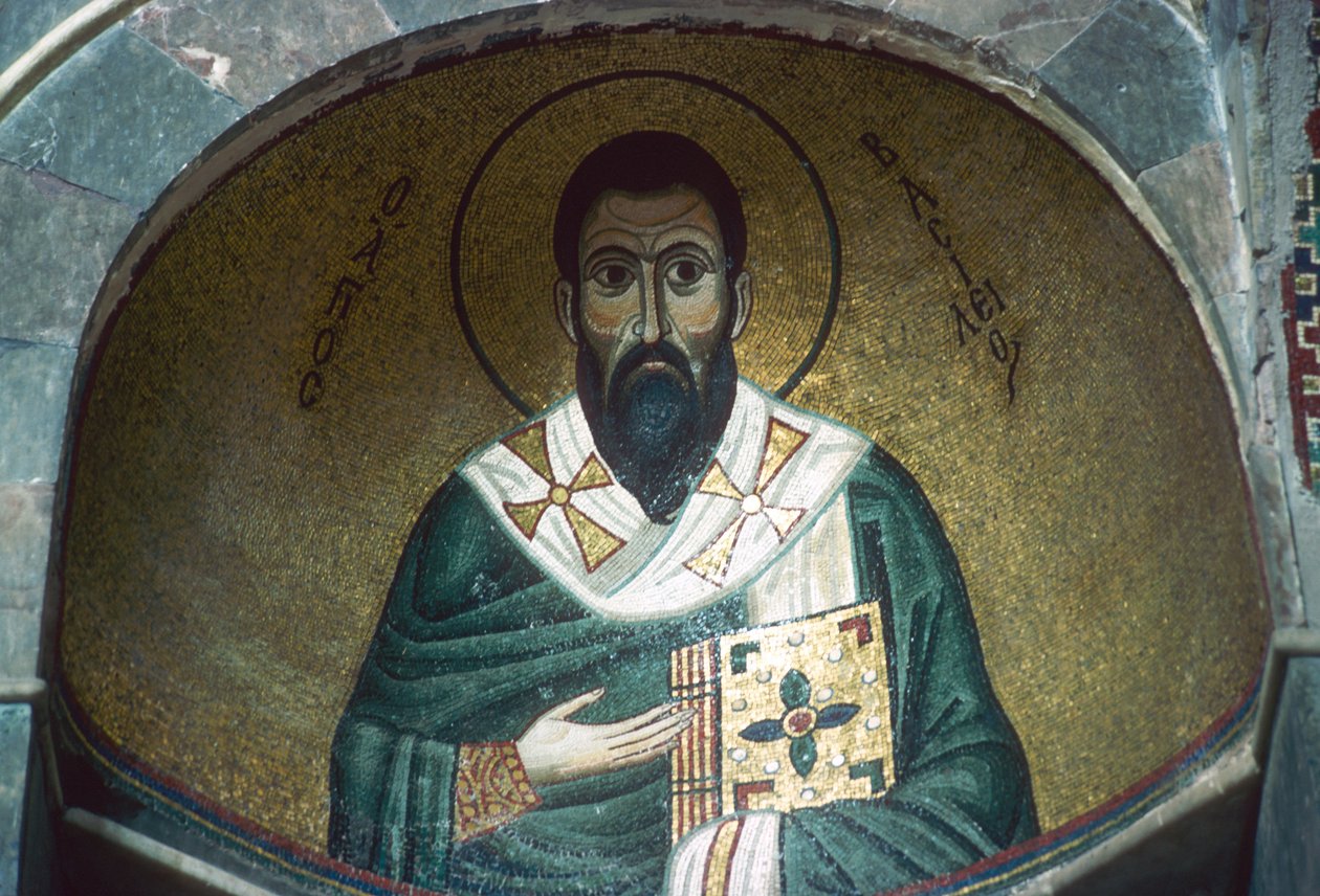 Saint Basile, mosaïque dans le Katholikon - Greek School