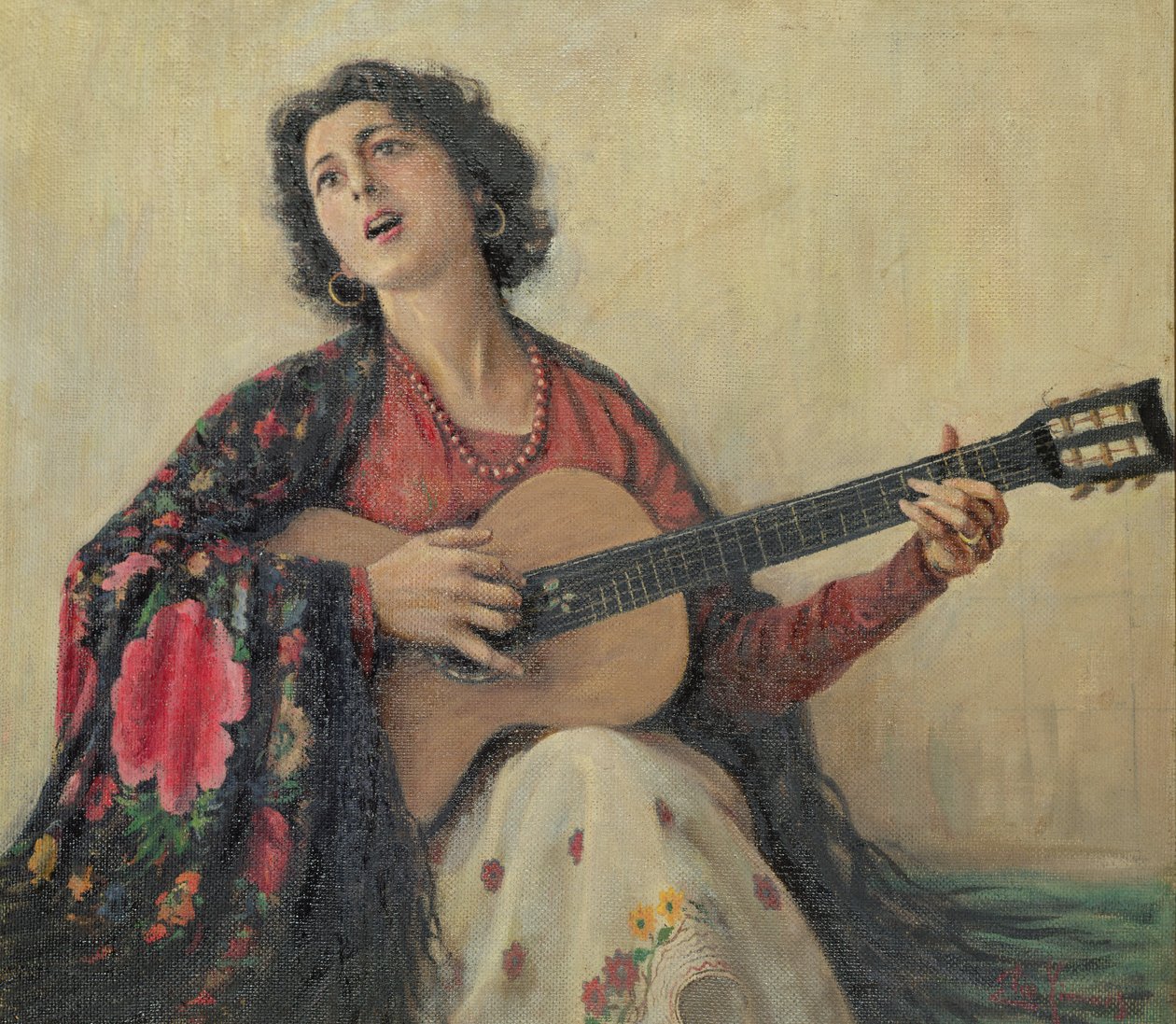 Femme avec guitare - Greek School