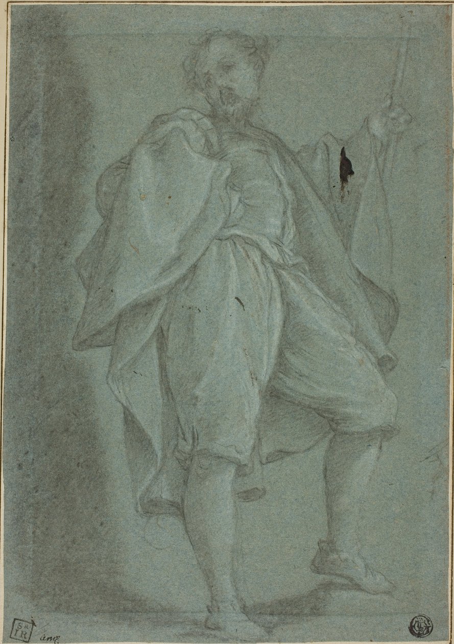 Homme debout avec bâton - Gregorio Pagani