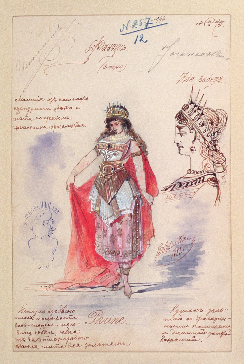 Costumes pour le rôle de Phrine dans l