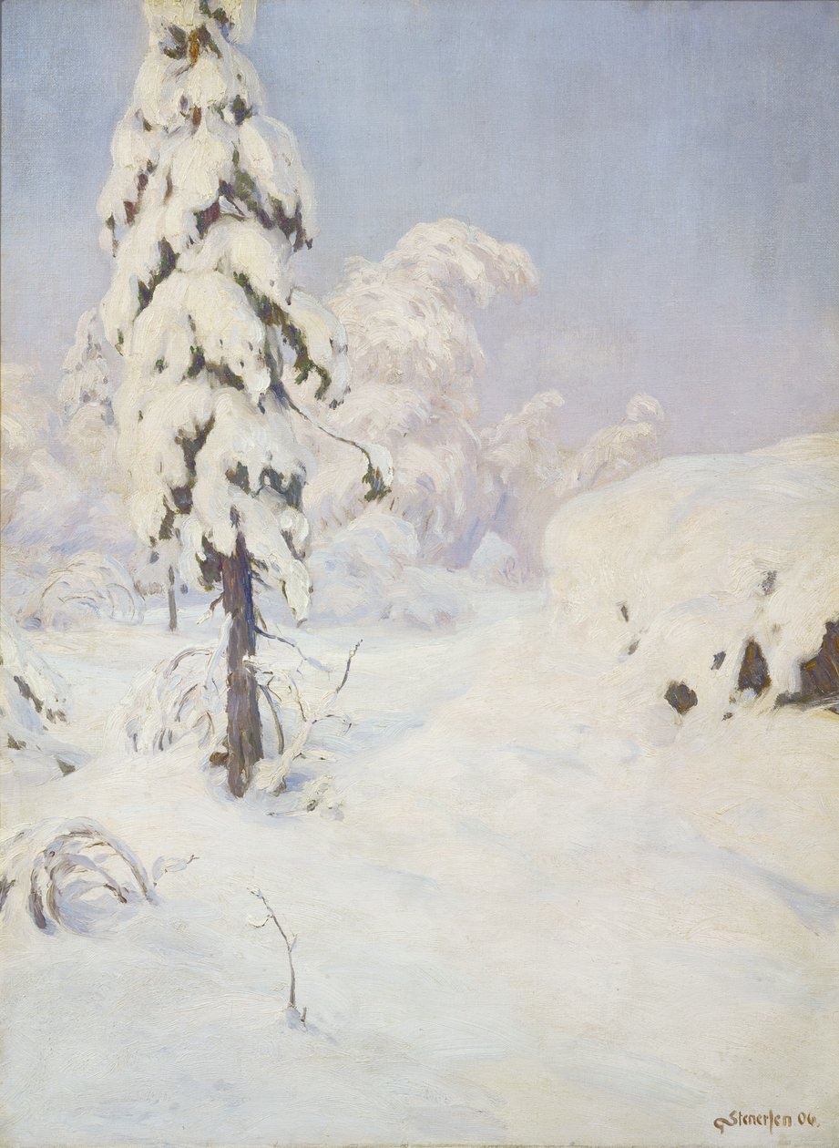 Hiver dans la forêt - Gudmund Stenersen