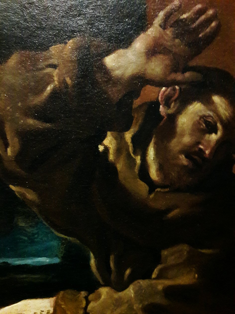 Saint François avec un ange jouant du violon - Guercino