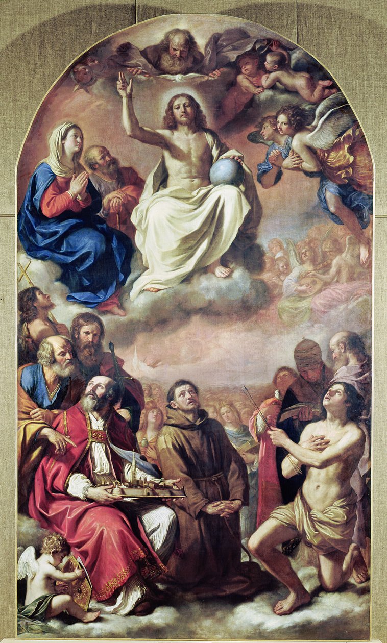 La gloire des saints, 1645-47 - Giovanni Francesco Barbieri