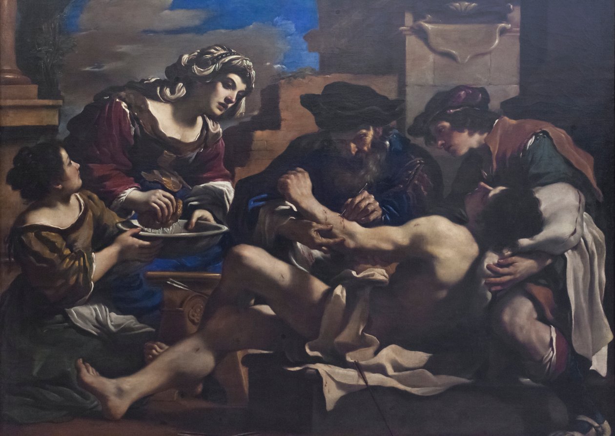 Saint Sébastien soigné par Irène - Guercino (1591 1666)