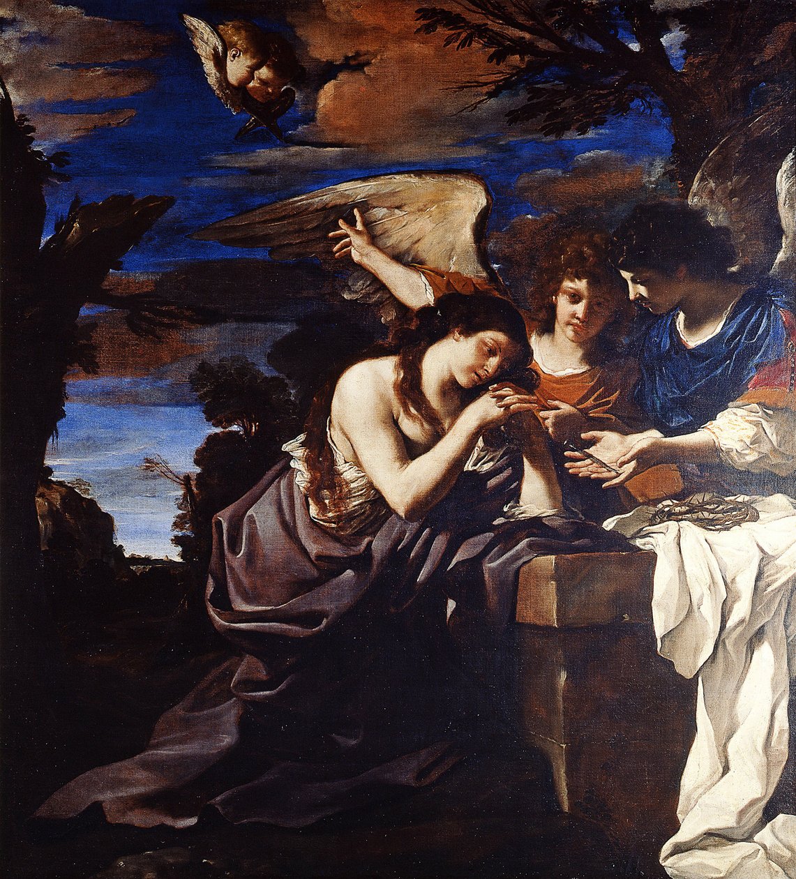 La Pénitente Marie-Madeleine avec deux anges - Guercino (1591 1666)