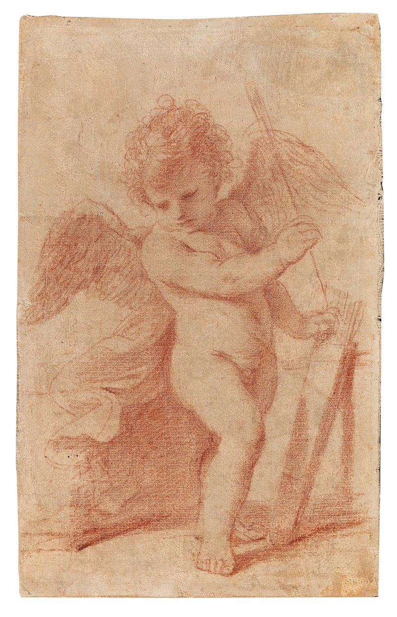 Cupidon rangeant une flèche dans son carquois - Guercino