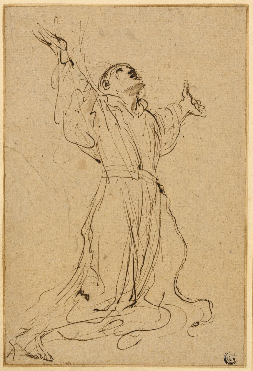 Étude pour Saint François recevant les stigmates - Guercino