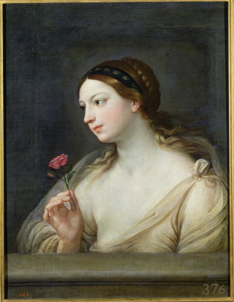 Fille avec une rose - Guido Reni