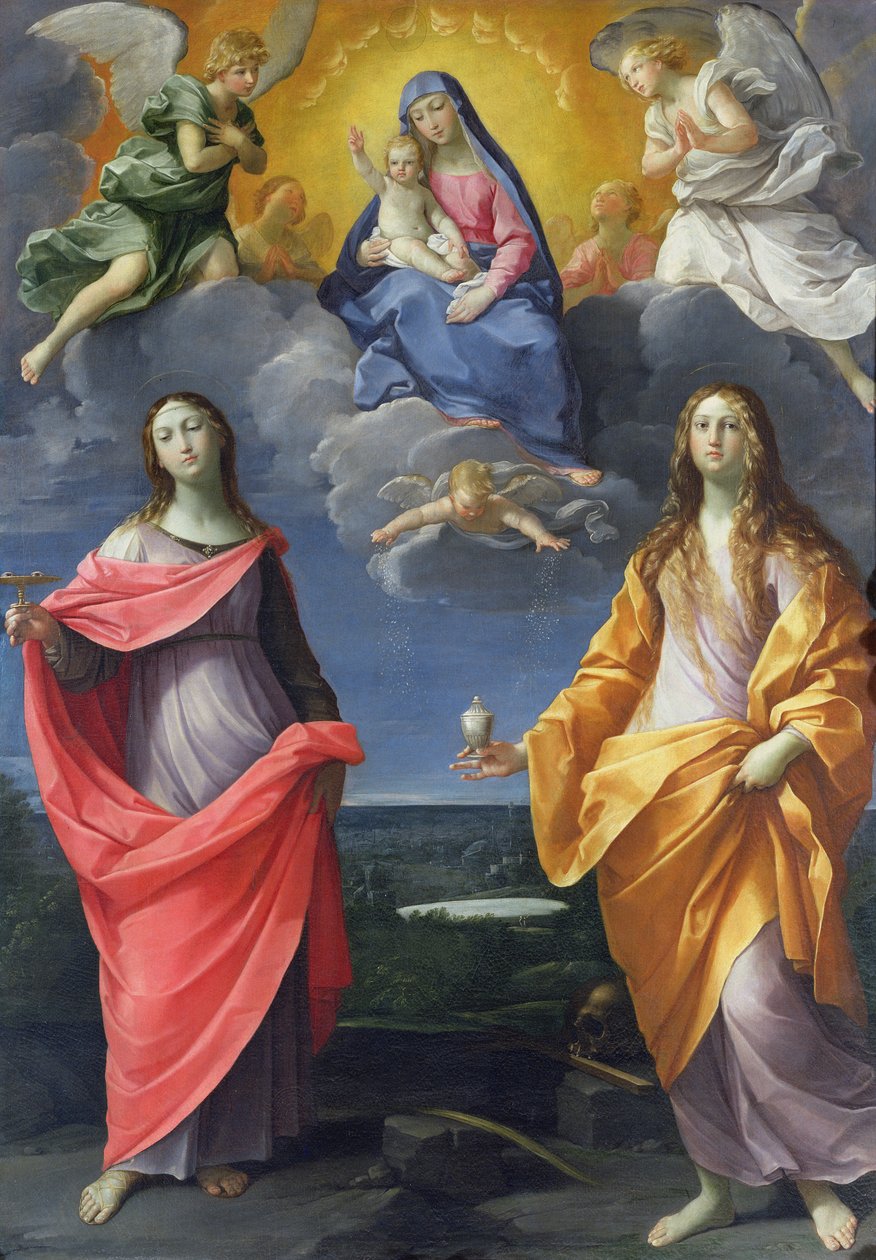 Madone et Enfant avec Sainte Lucie et Marie-Madeleine, appelée la Madone de la Neige, c.1623 - Guido Reni