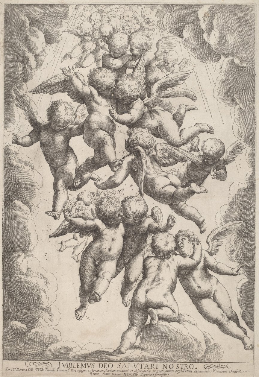 Anges en gloire - Guido Reni, after Luca Cambiaso