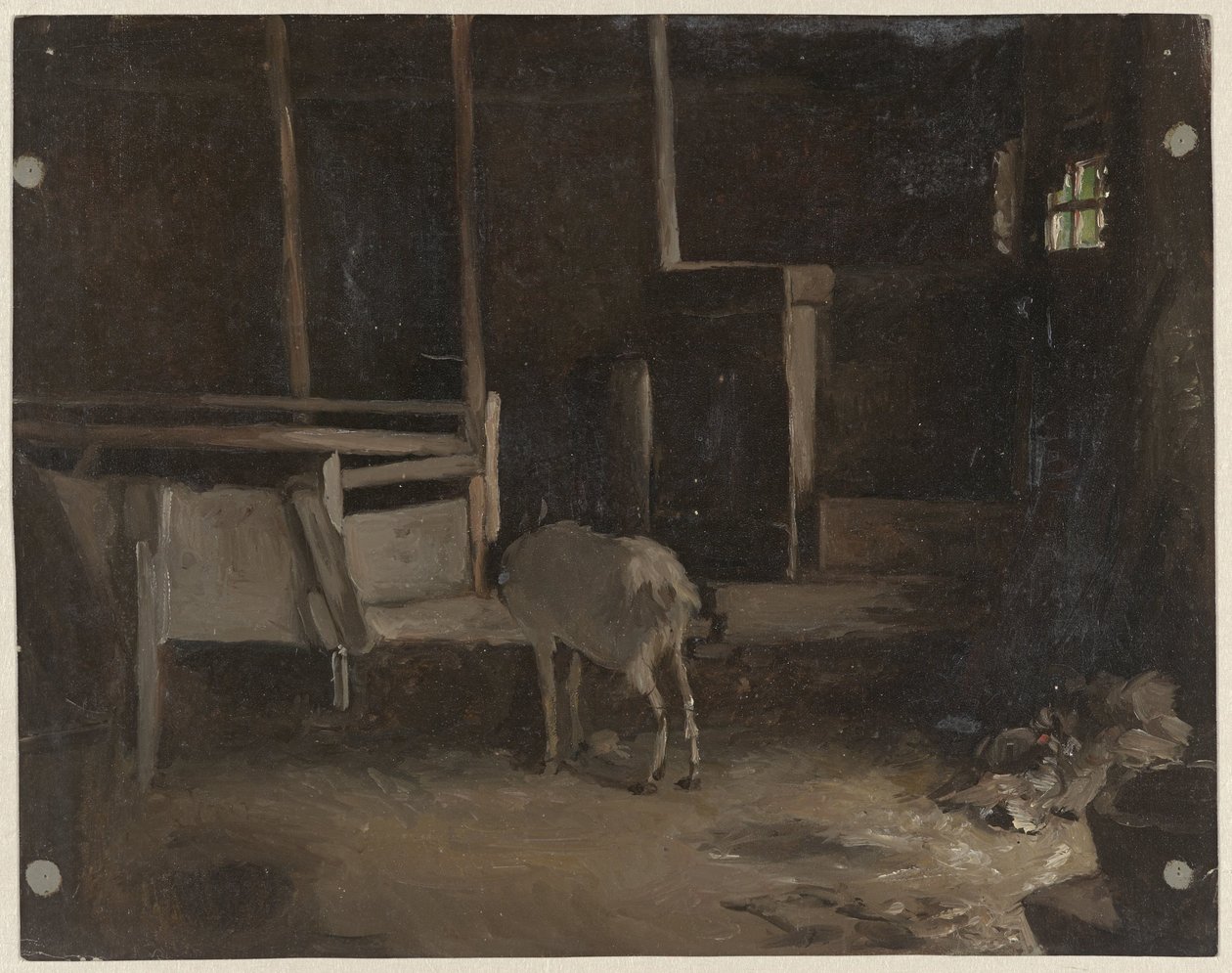 Chevreau dans une étable - Guillaume Anne van der Brugghen