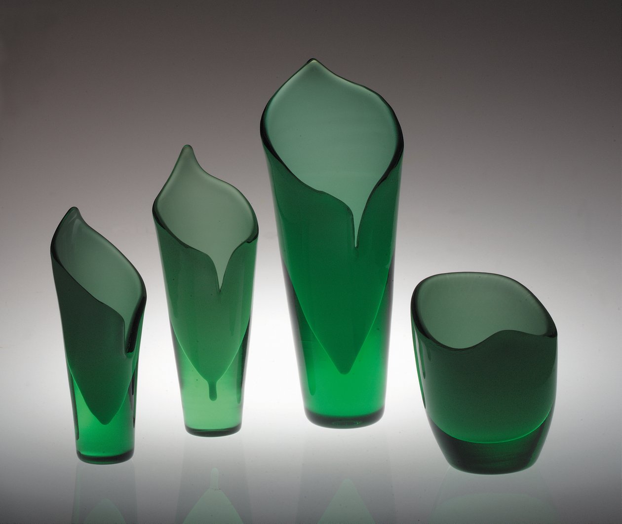 Trois vases Calla et un bol - Gunnel Nyman