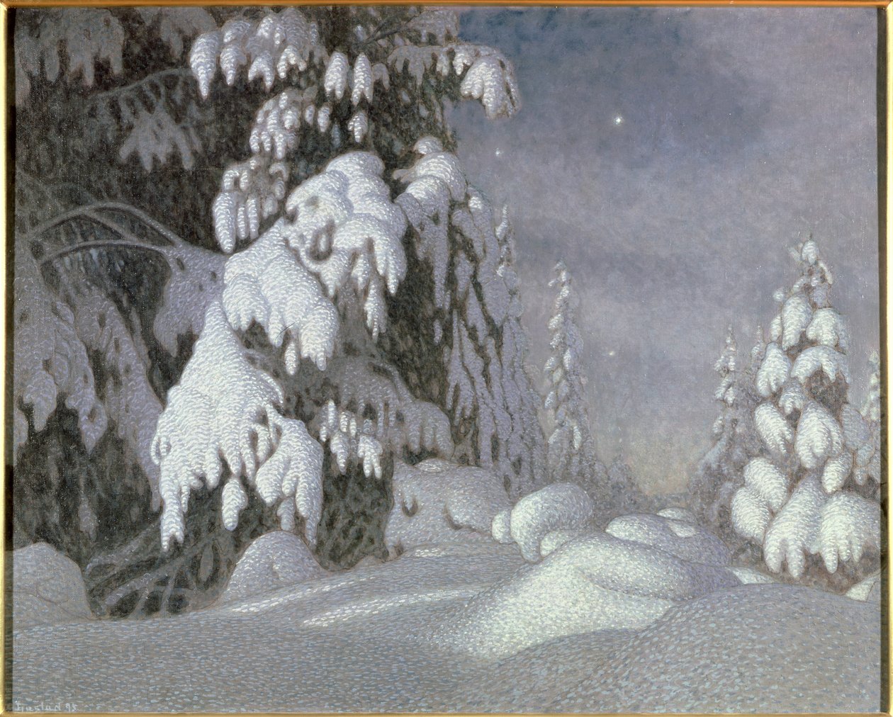 Clair de lune en hiver - Gustaf Edolf Fjaestad