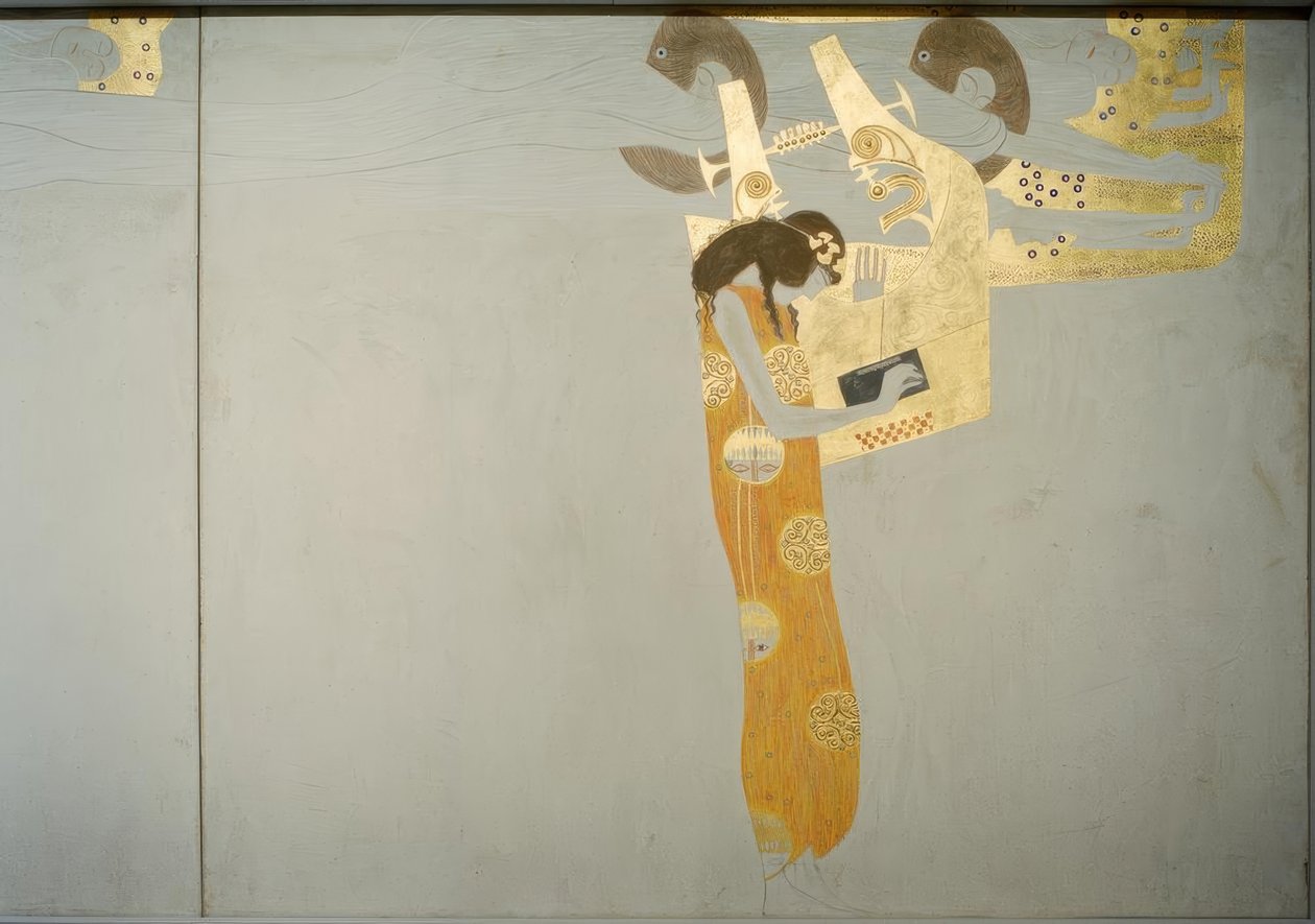 Frise Beethoven – Les génies flottants : Poésie - Gustav Klimt