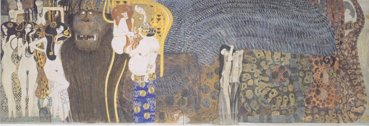 Frise Beethoven - Mur central - Gustav Klimt