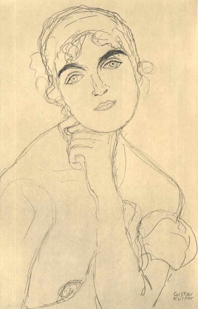 Buste de face - Gustav Klimt