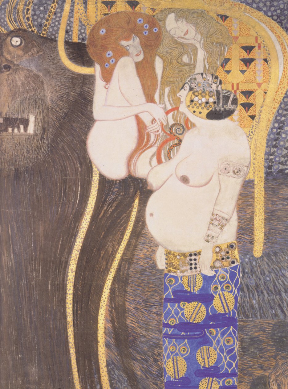 Les forces hostiles (détail) - Gustav Klimt
