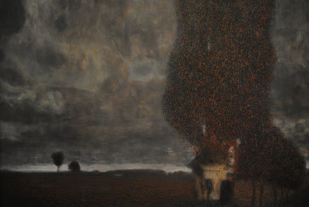 Gustav Klimt (1862-1918). Peintre symboliste autrichien. Orage approchant (Le Grand Peuplier II), 1903. Huile sur toile. Musée Leopold. Vienne, Autriche. - Gustav Klimt