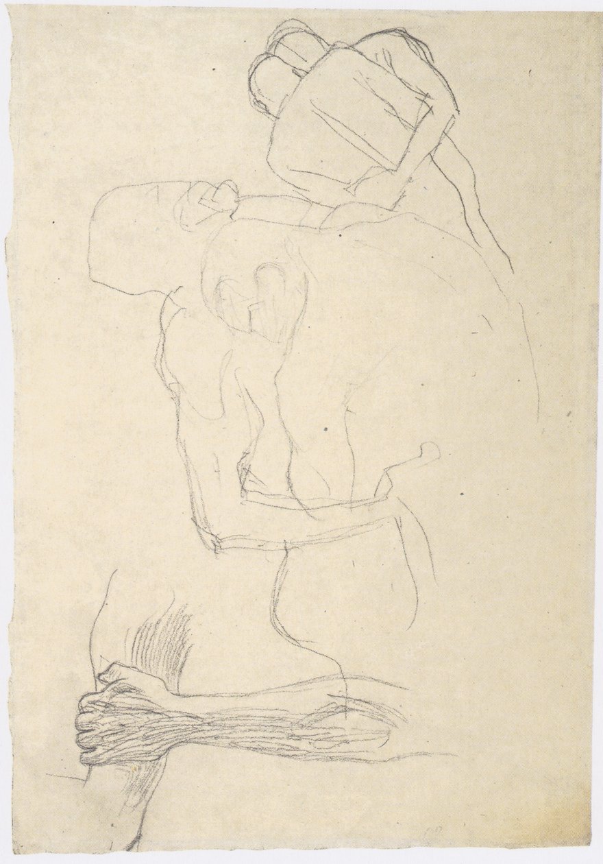 Deux paires de lutteurs (détail) - Gustav Klimt