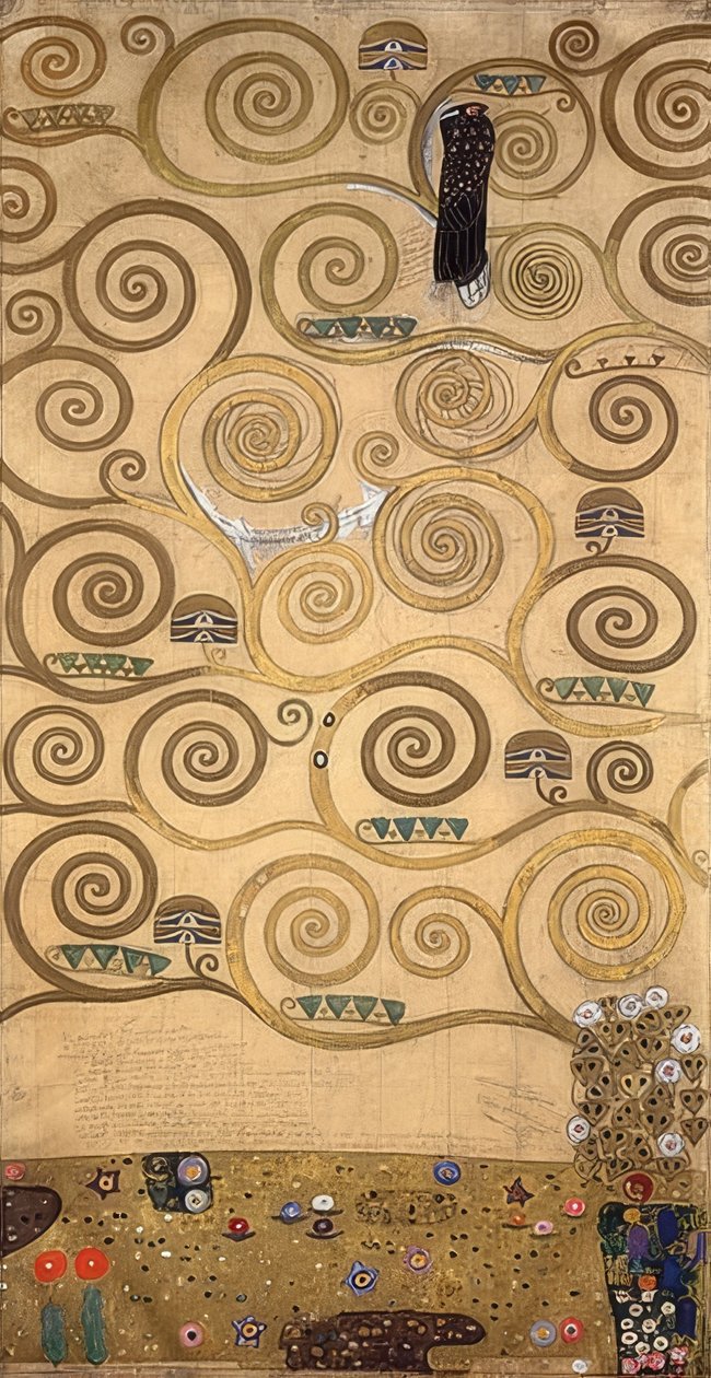 Projet pour la frise Stoclet (détail) - Gustav Klimt