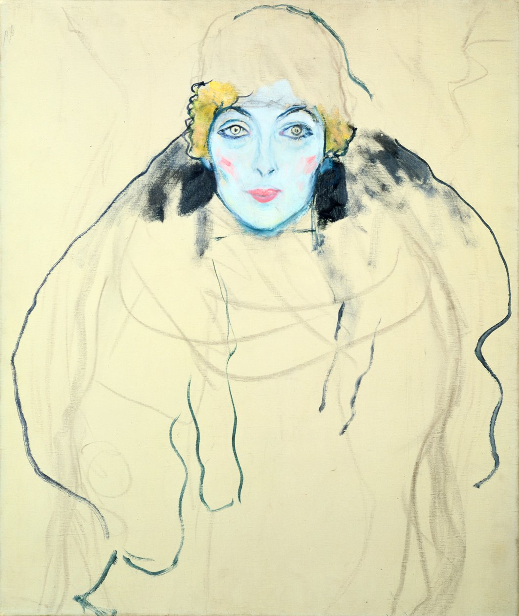 Tête de femme, 1917 - Gustav Klimt