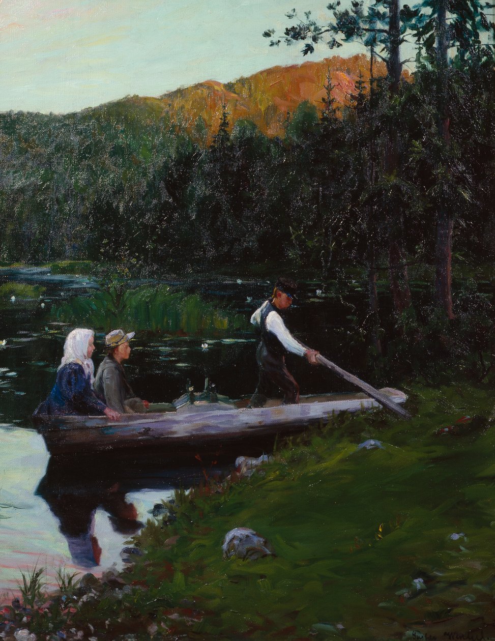 Un dimanche soir au bord du lac - Gustav Wentzel