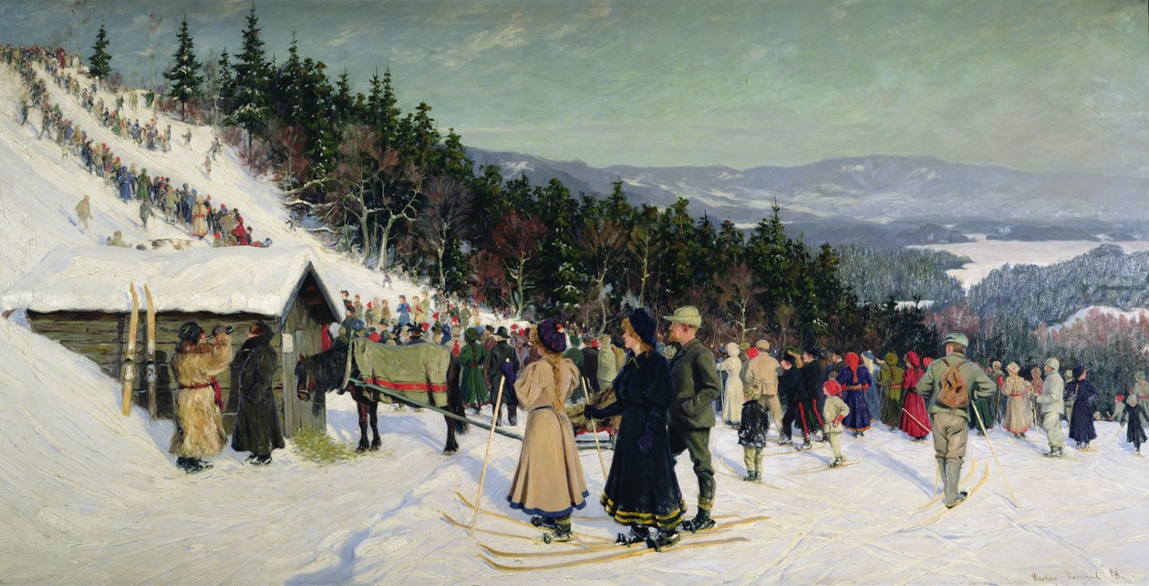 Compétition de ski à Fjelkenhill - Gustav Wentzel
