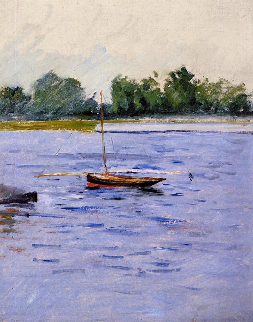 Bateau à l’ancre sur la Seine - Gustave Caillebotte