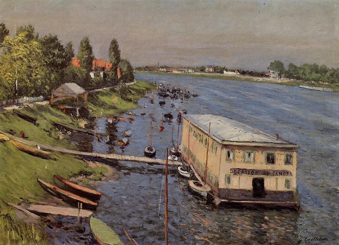 Hangar à bateaux à Argenteuil - Gustave Caillebotte