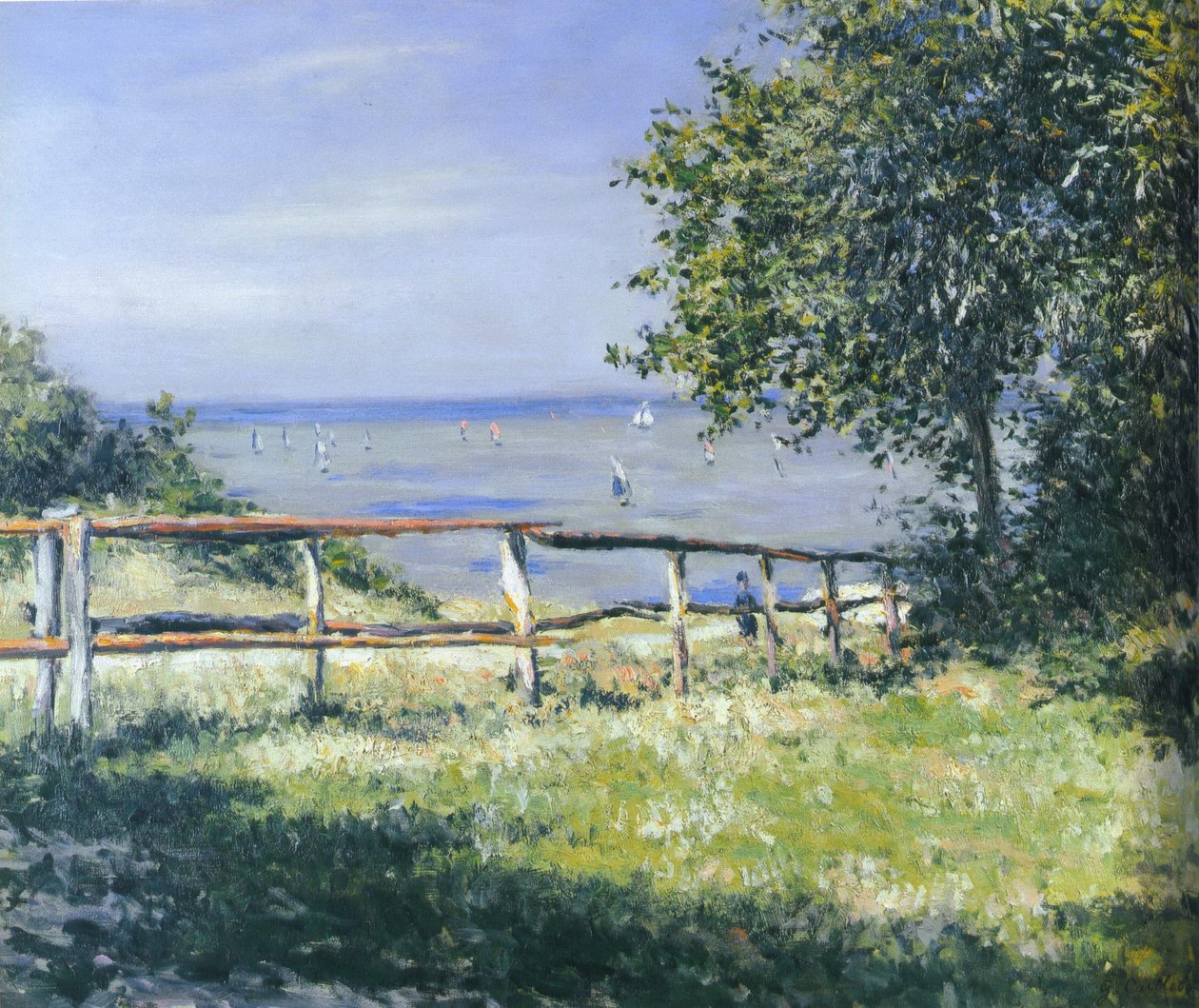 Champ au bord de mer - Gustave Caillebotte