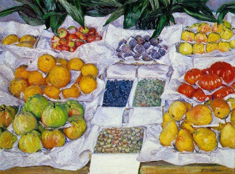 Fruits sur un étalage - Gustave Caillebotte