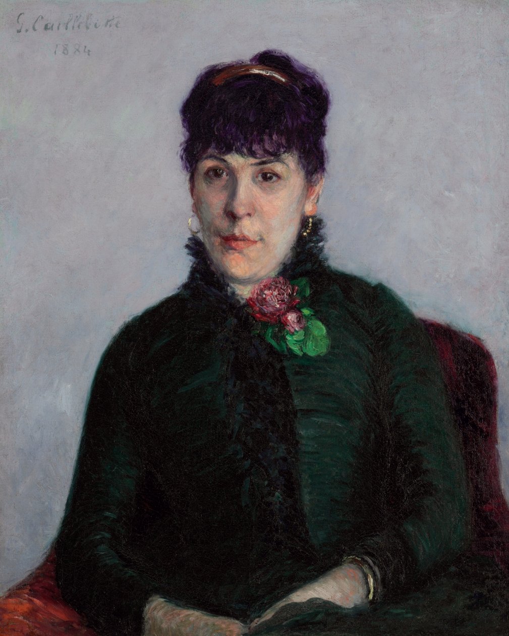 La femme à la rose - Gustave Caillebotte