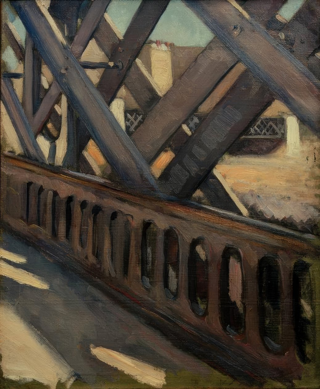 Le pont de l’Europe, étude partielle - Gustave Caillebotte