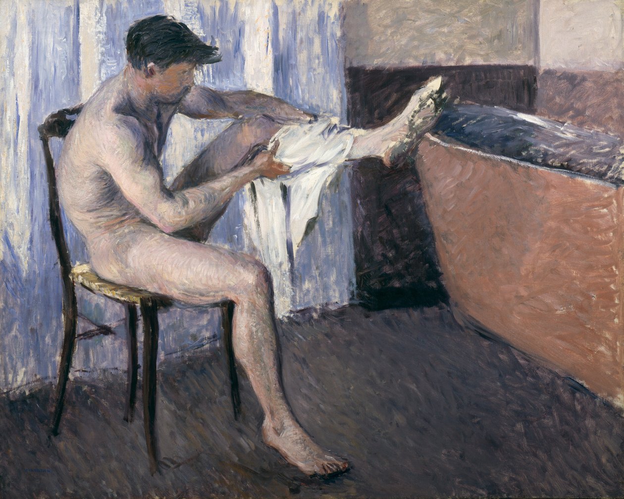 Homme séchant sa jambe - Gustave Caillebotte