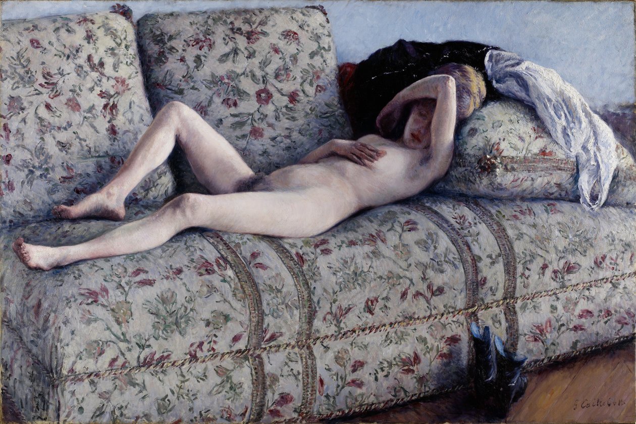 Nu sur un canapé, vers 1880 - Gustave Caillebotte