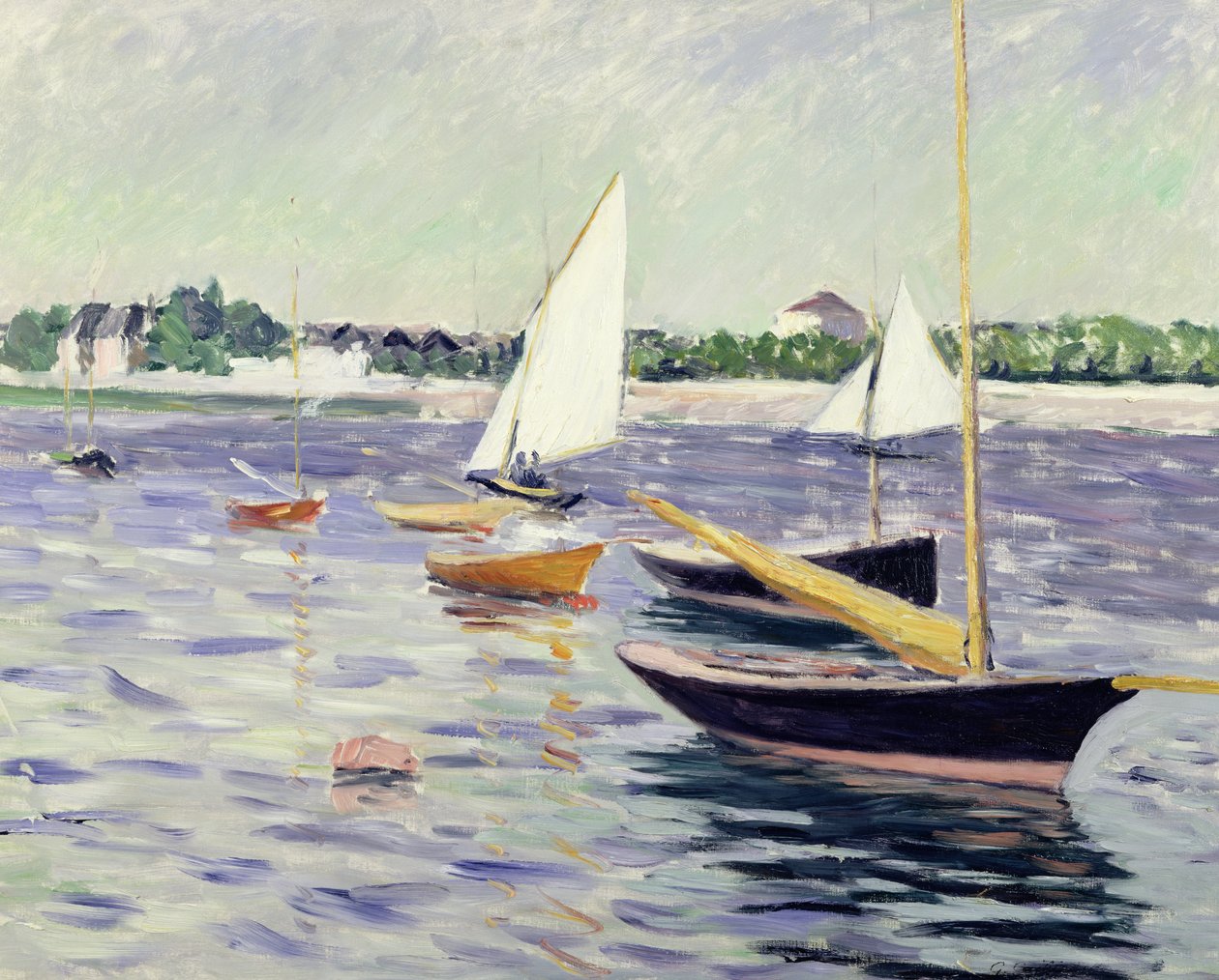 Voiliers à Argenteuil, 1891 - Gustave Caillebotte
