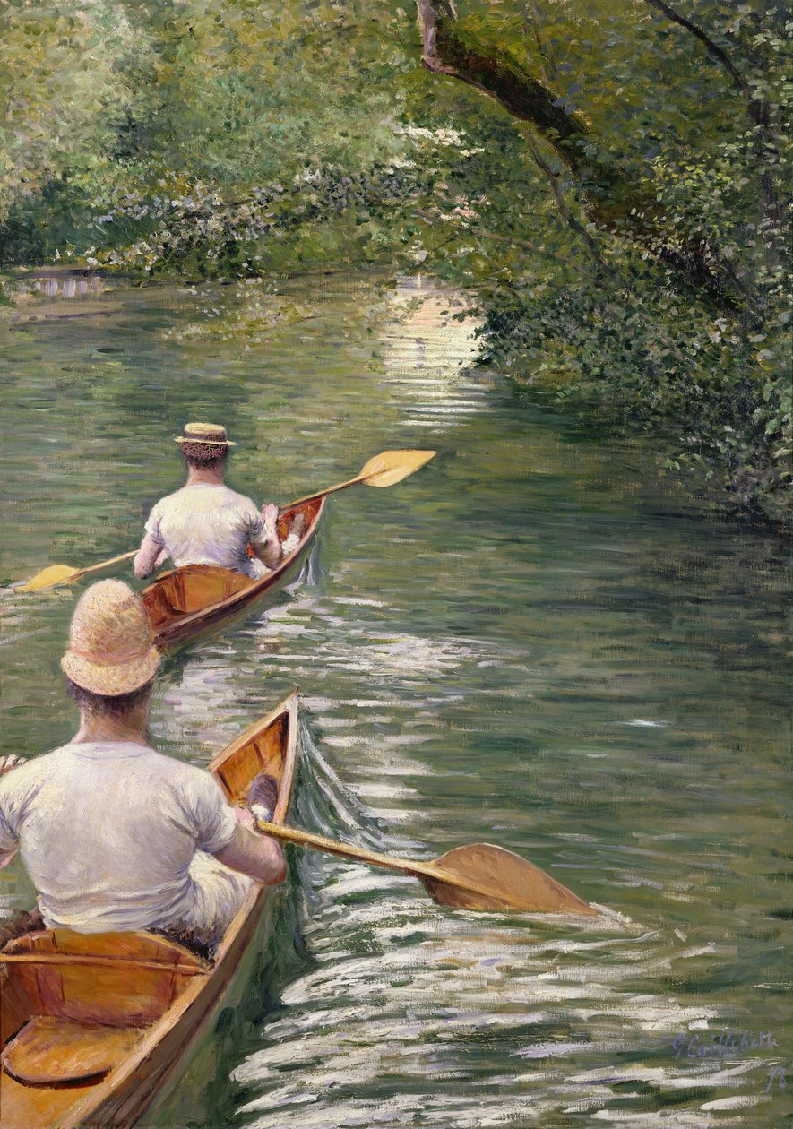 Les canoës, 1878 - Gustave Caillebotte