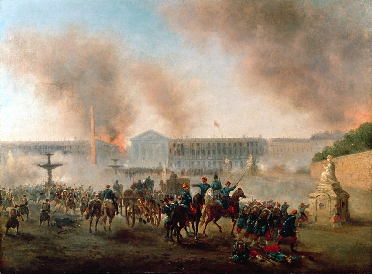 Bataille sur la Place de la Concorde, 1871 - Gustave Clarence Rodolphe Boulanger