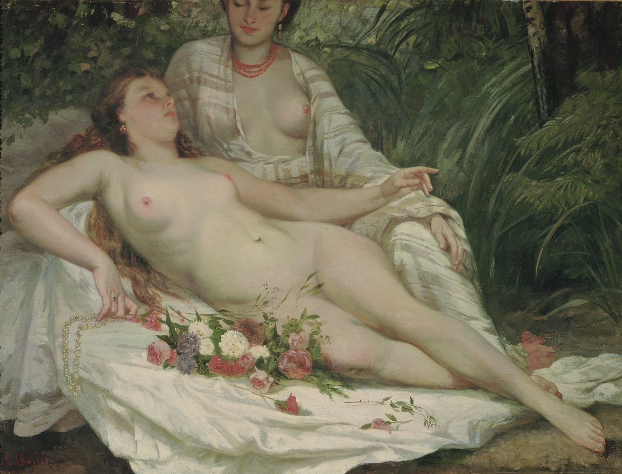 Baigneuses ou Deux femmes nues - Gustave Courbet