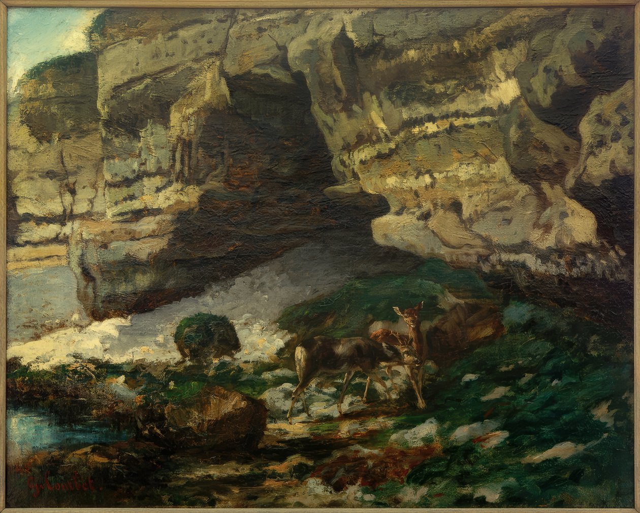 Chevreuils à la source - Gustave Courbet