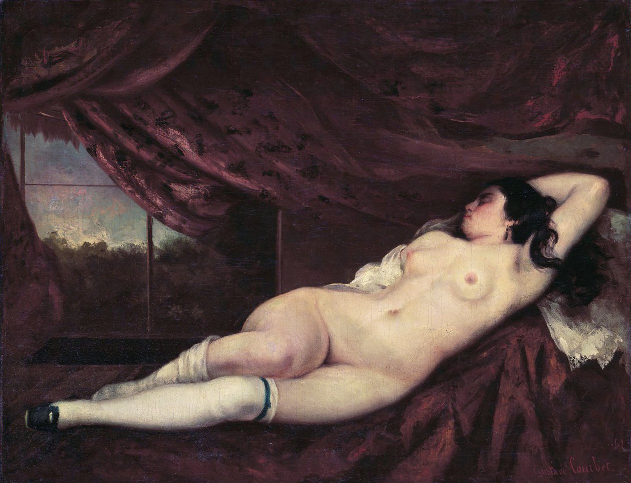 Femme nue allongée - Gustave Courbet