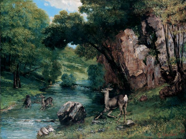 Chevreuil à un ruisseau - Gustave Courbet