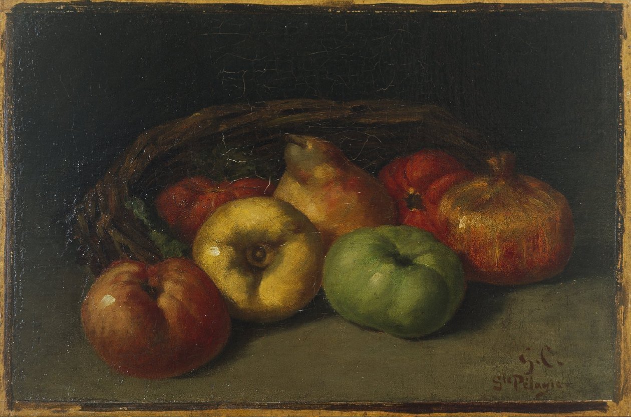 Nature morte avec pommes, poire et grenades - Gustave Courbet