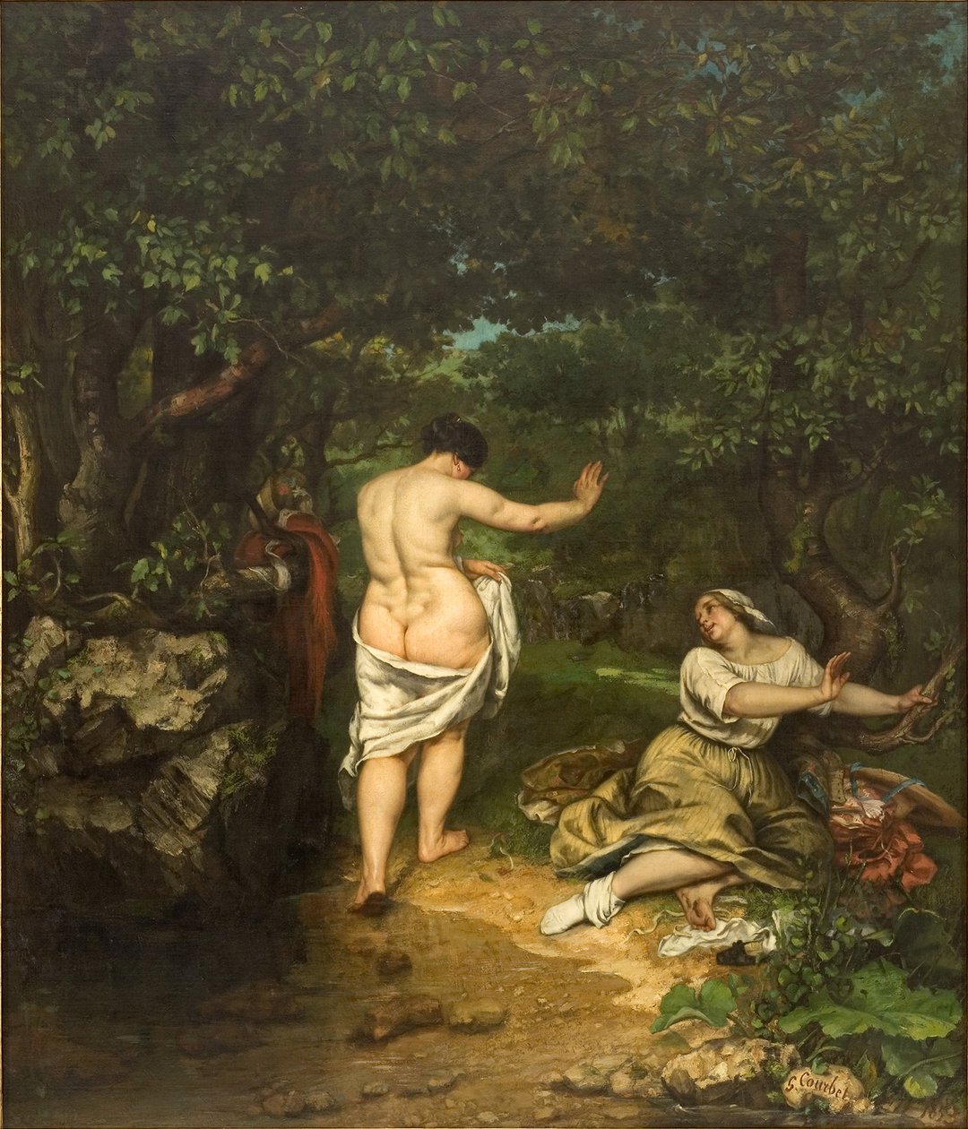 Les Baigneuses - Gustave Courbet