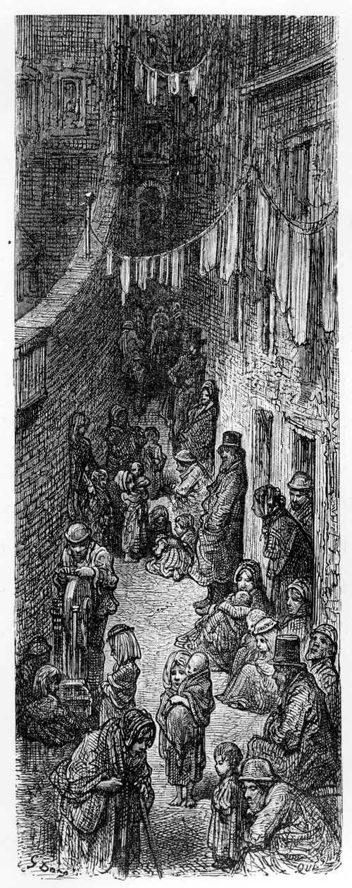 Une rue à Whitechapel, de 