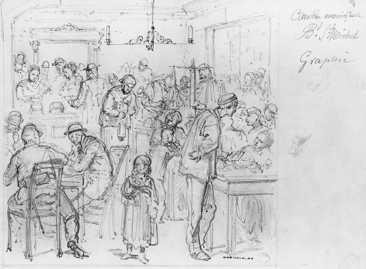 Album du siège de Paris, cantine municipale Boulevard Saint-Michel - Gustave Dore